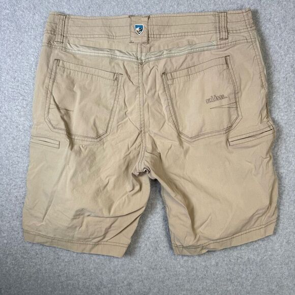 Kuhl Men's Size 34 Beige Tan Hiking Flat Front Outdoor Shorts 9.5" inseam - Picture 8 of 9